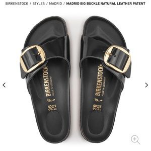 EUR 41 New Shiny black Madrid Birkenstocks